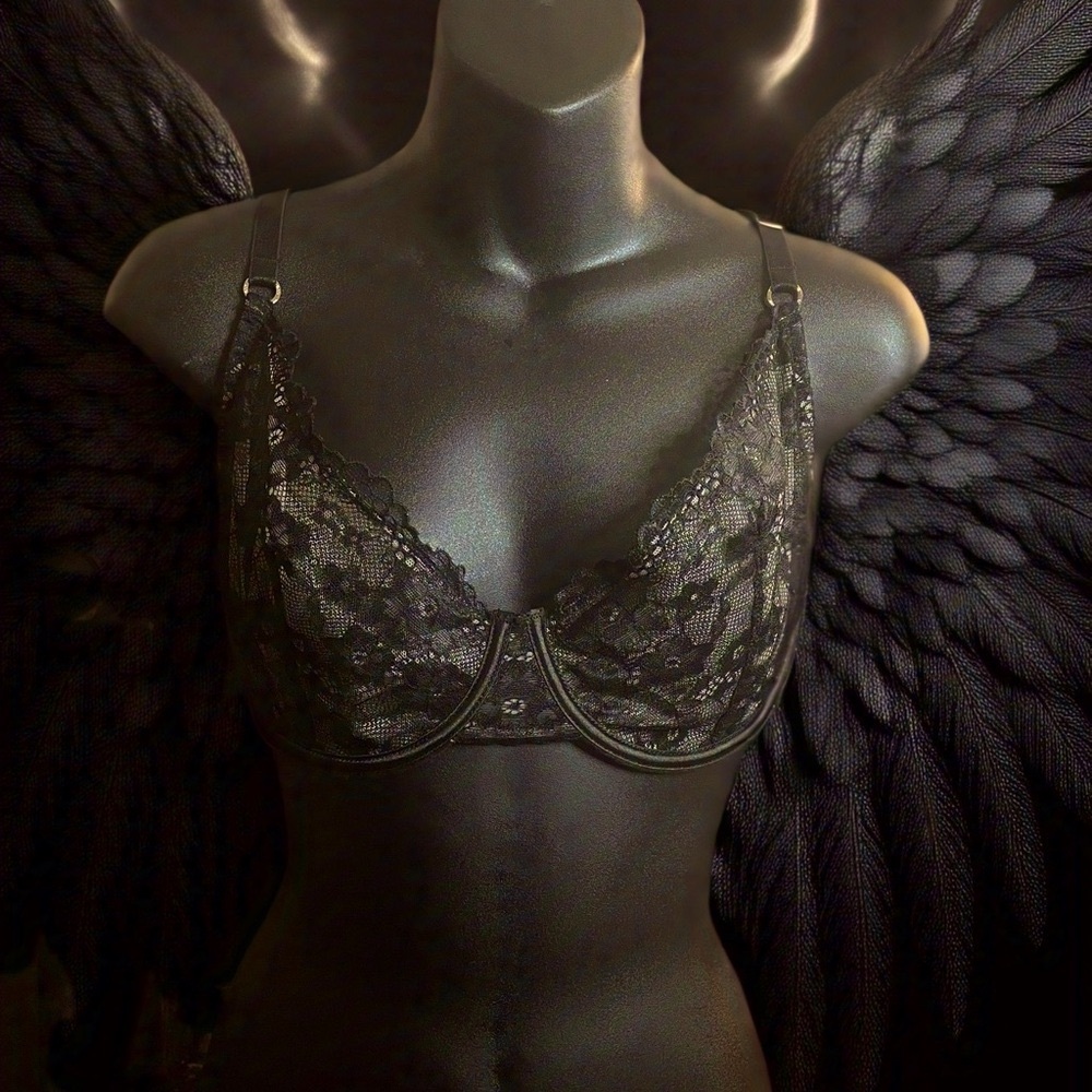 Adore Me Black Lace Bra